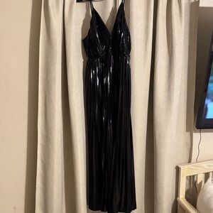 Black Shiny Maxi Dress
